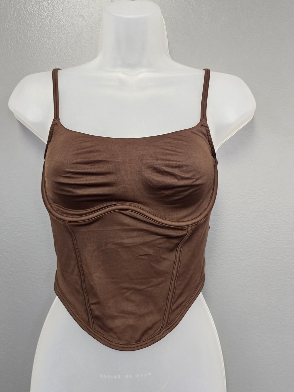 Victoria's Secret PINK Brown Corset Bustier Cami Top Size M